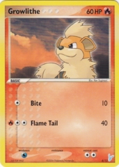 Growlithe 4/12 Non-Holo Promo - Minun Trainer Kit Exclusive